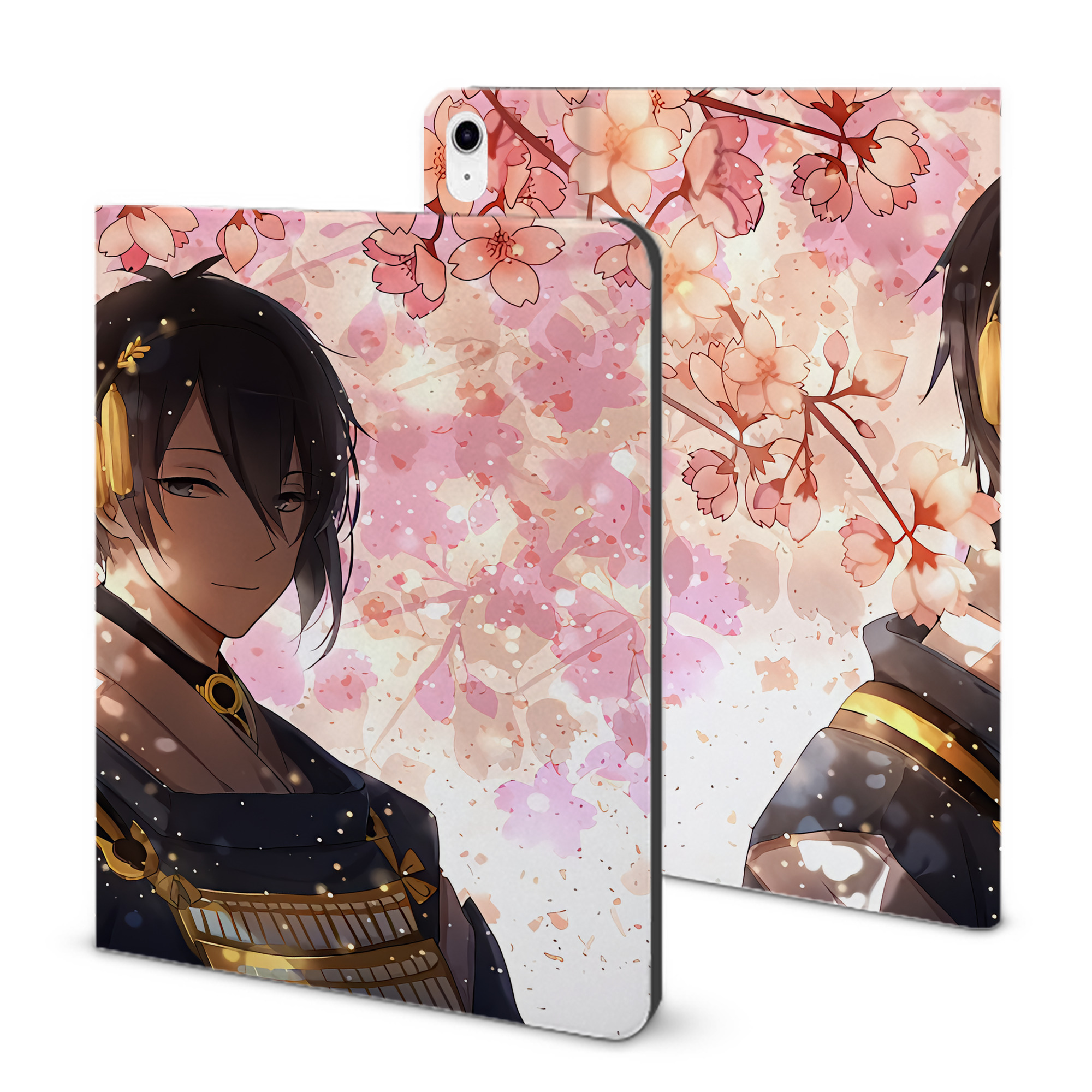 （画像用） 刀剣乱舞 Touken Ranbu IPad ケース ブック型 PUレザー TPU 耐衝撃 軽量 薄型 ペン収納なし 全面保護 IPad 各モデル対応